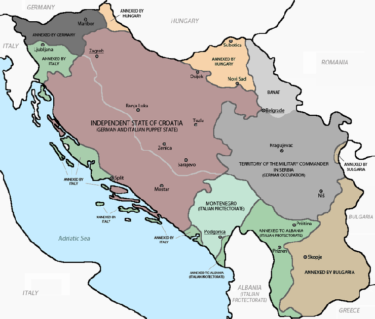 Окупација и подела Југославије 1941. године.