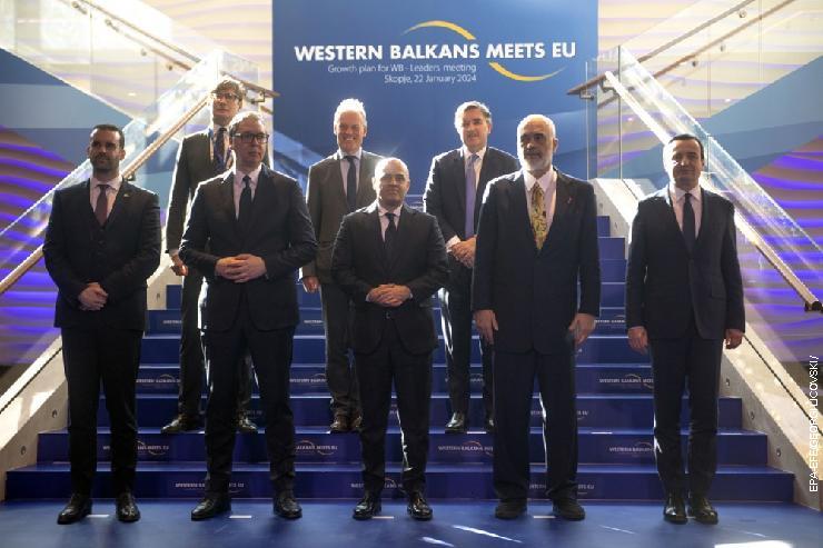 На конференцији „План раста: Западни Балкан и ЕУ“ у Скопљу, 22. јануара 2024.