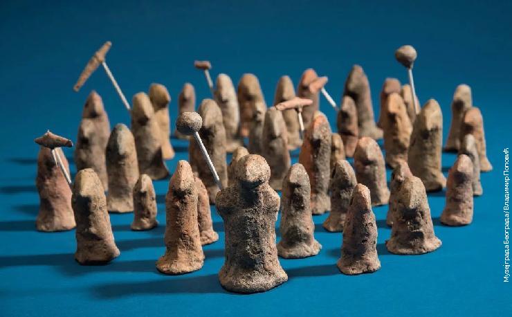 Фигурине пронађене на неолитском локалитету Црквине у селу Стублине код Обреновца