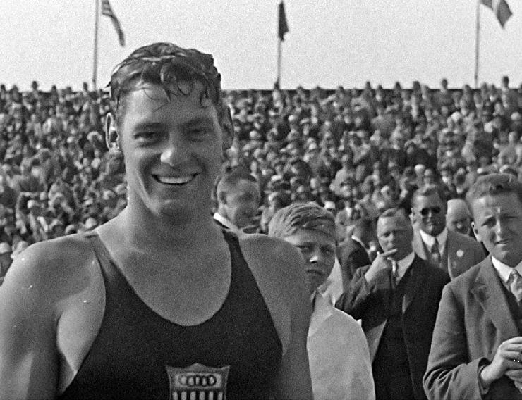 Џони Вајсмилер на Олимпијади у Паризу, 1924.